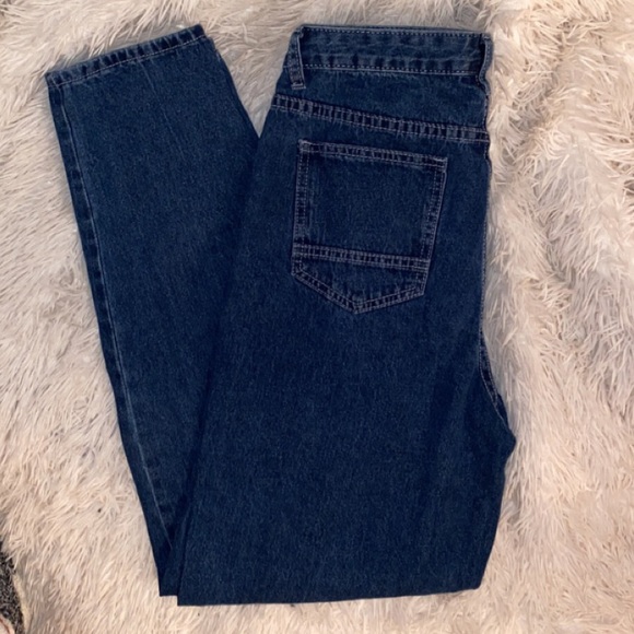 dad style dark wash jeans - Picture 1 of 2
